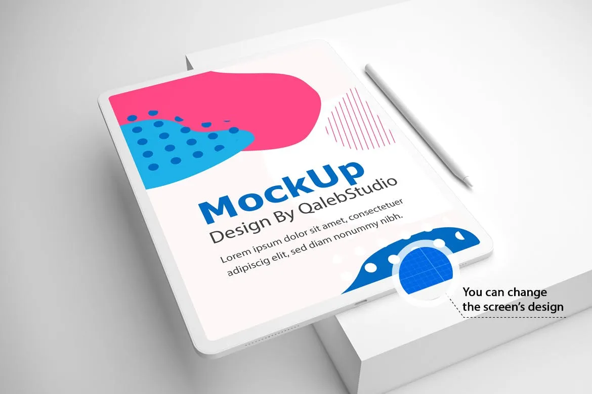 简约风格背景iPad Pro平板电脑素材库精选样机模板v2 Clean iPad Pro V.2 Mockup插图(2)