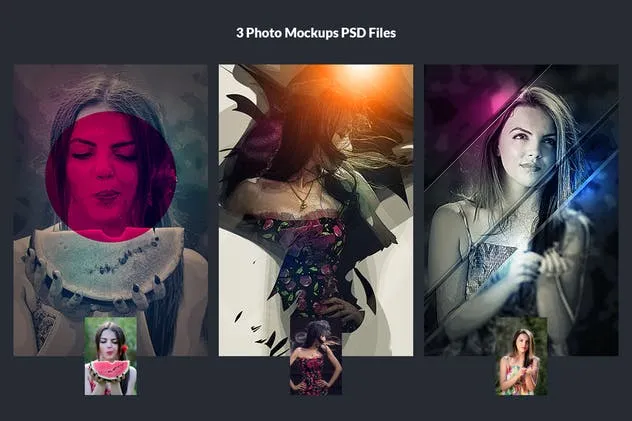 创意艺术效果照片样机 Photo Mockup插图(1)