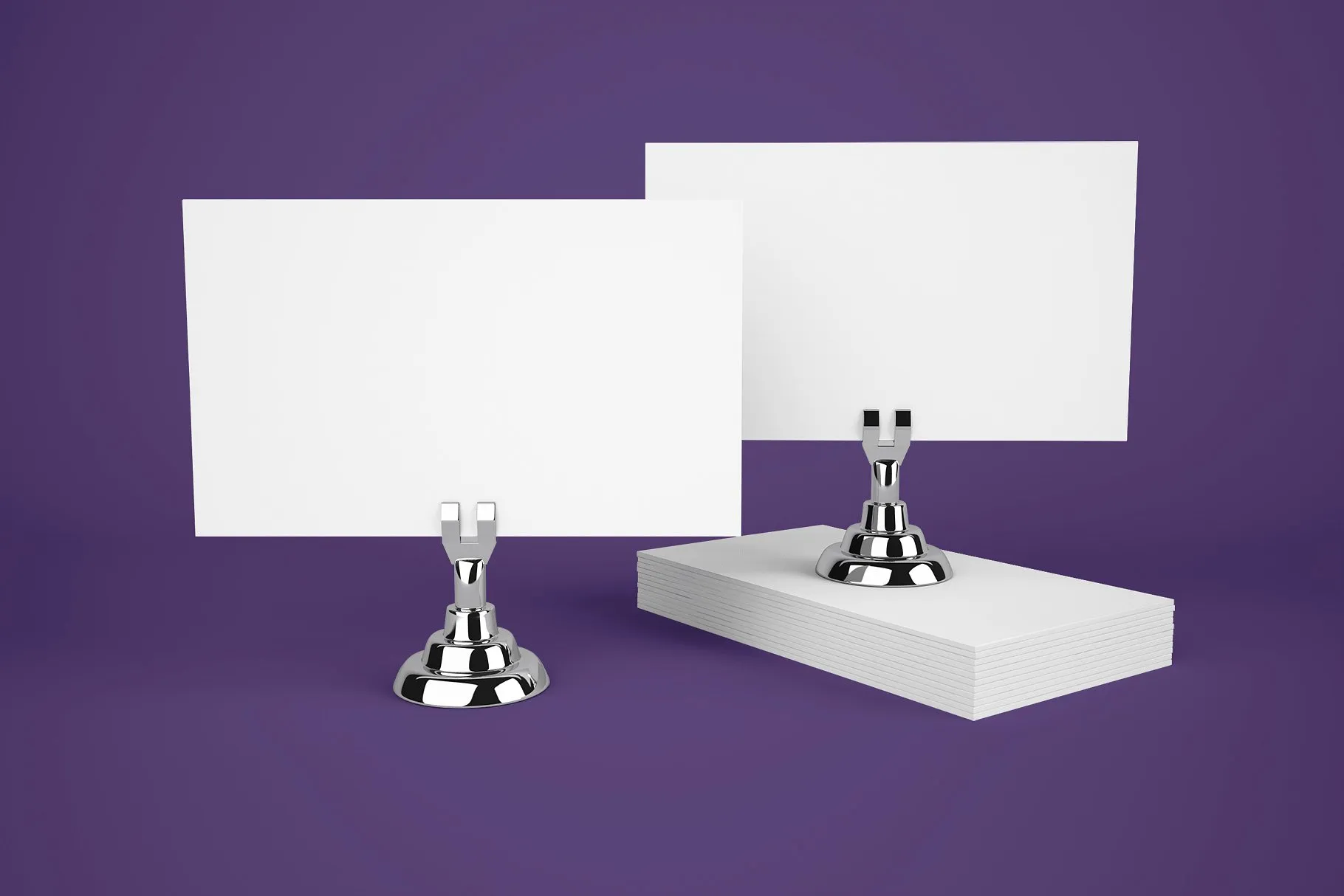 立式企业名片印刷纸张样机 Business Cards letterpress paper