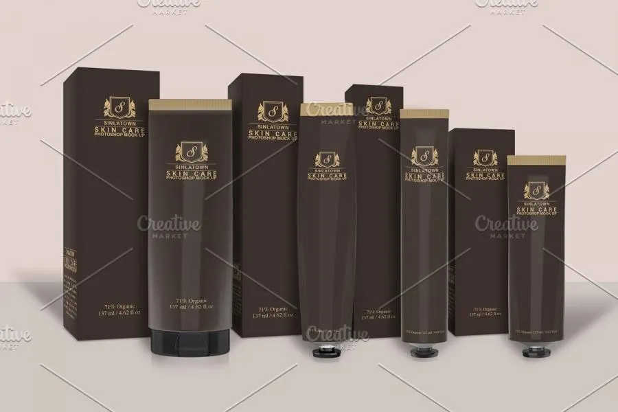 个人护理化妆品套装场景样机插图(17)