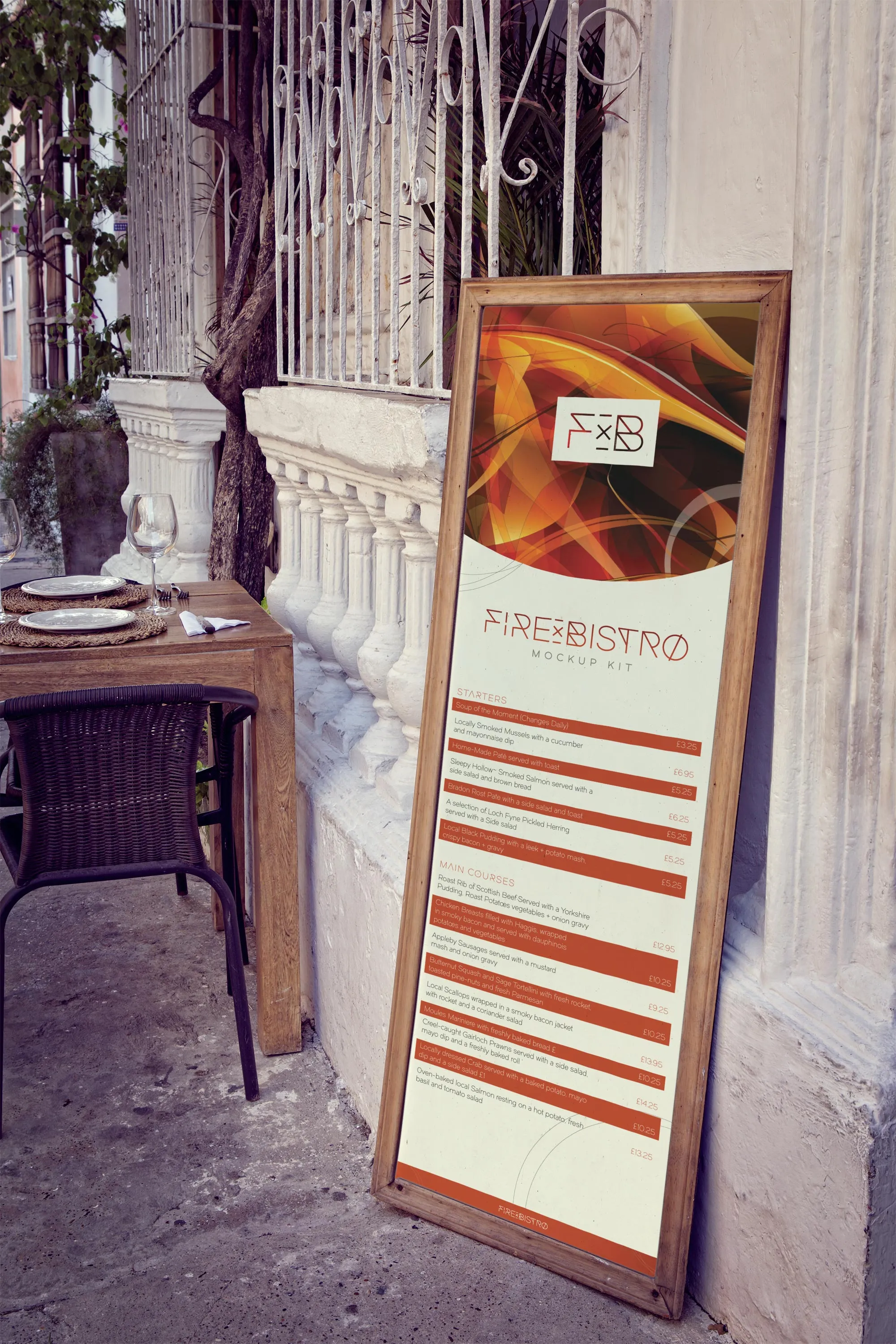 店铺活动海报设计图片预览样机模板 Vertical Display Board Mockup插图(1)