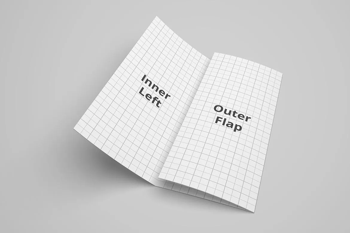 三折页宣传册设计多角度预览样机模板 Trifold Brochure Mockup插图(3)