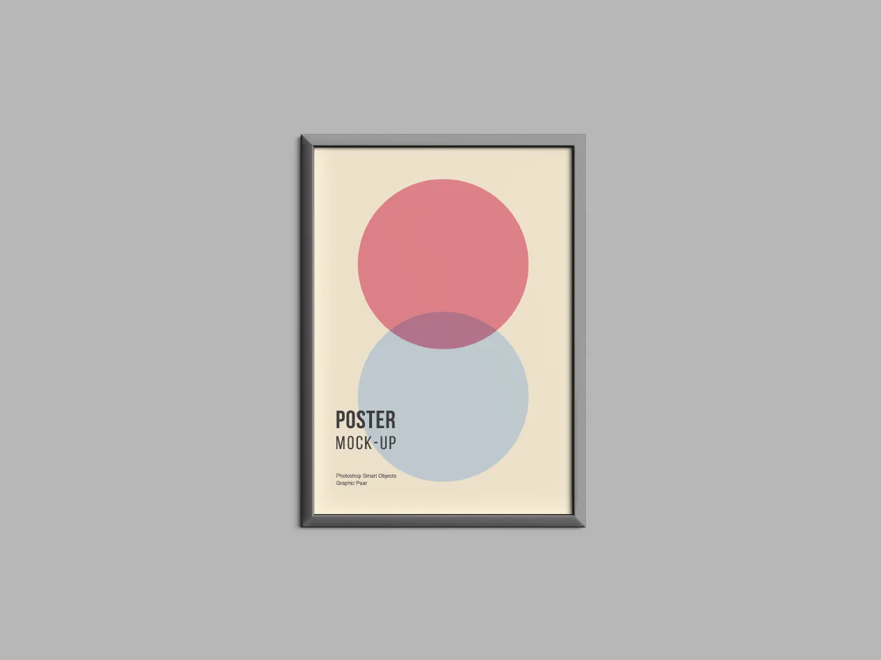 精装海报画框样机模板素材 Smart Poster Mockup插图(3)