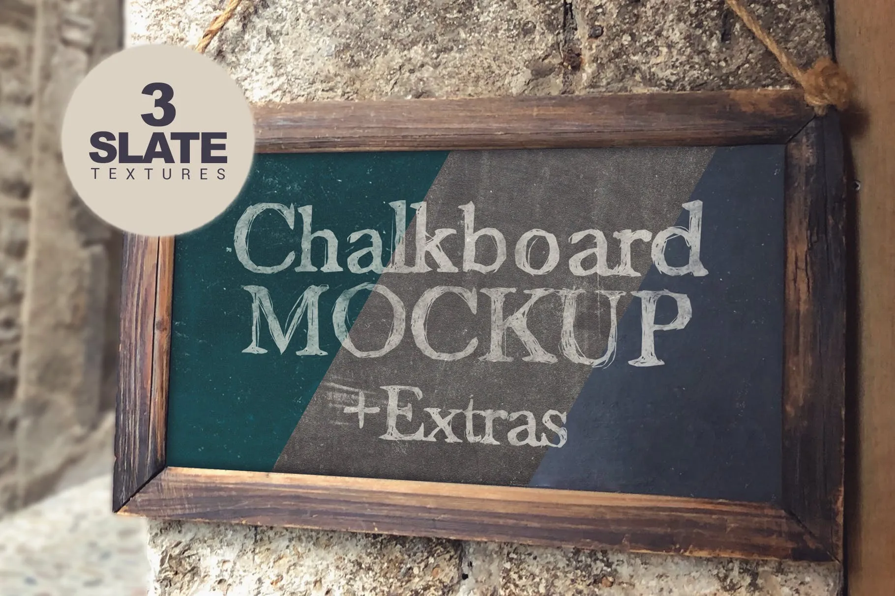 街道告示黑板牌设计效果图样机 Chalkboard on the Street插图(3)