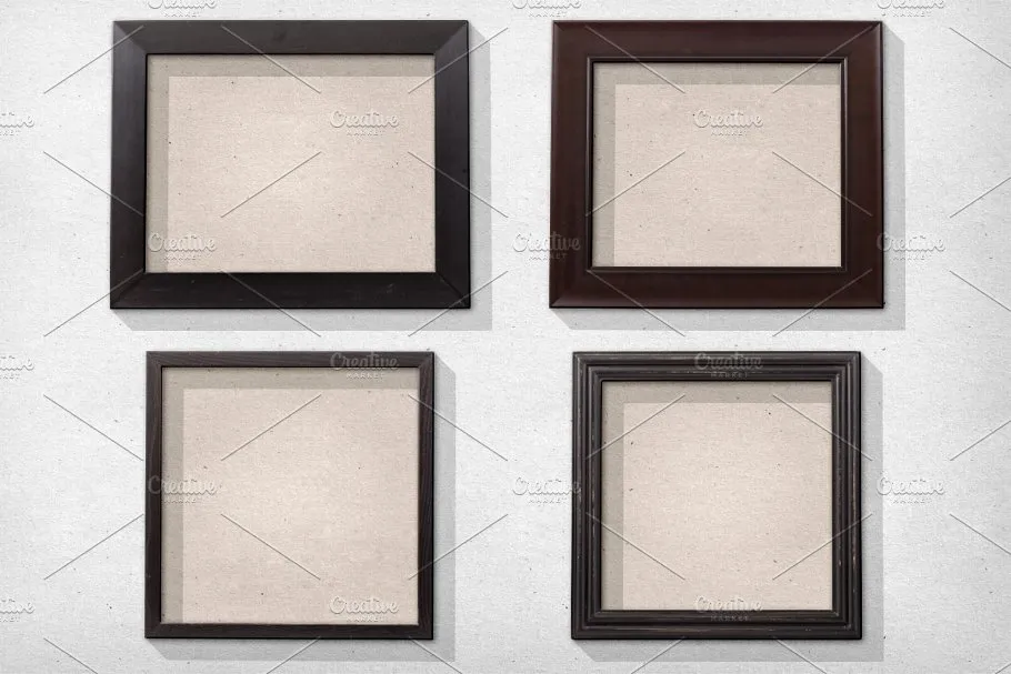 经典画框相框样机PSD模板 Isolated Picture Frames 2插图(3)