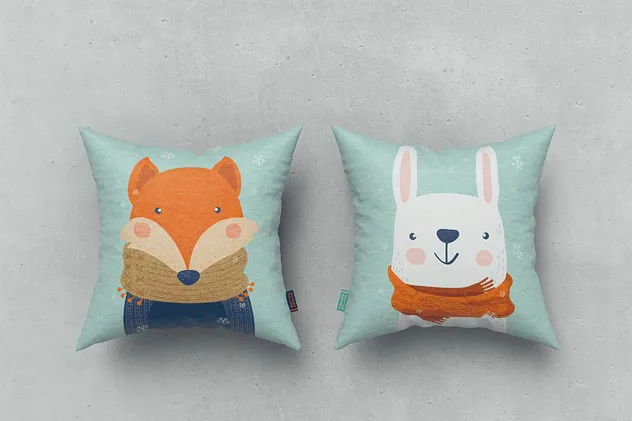 方形枕头靠枕印花设计样机 Square Pillow MockUp插图(6)