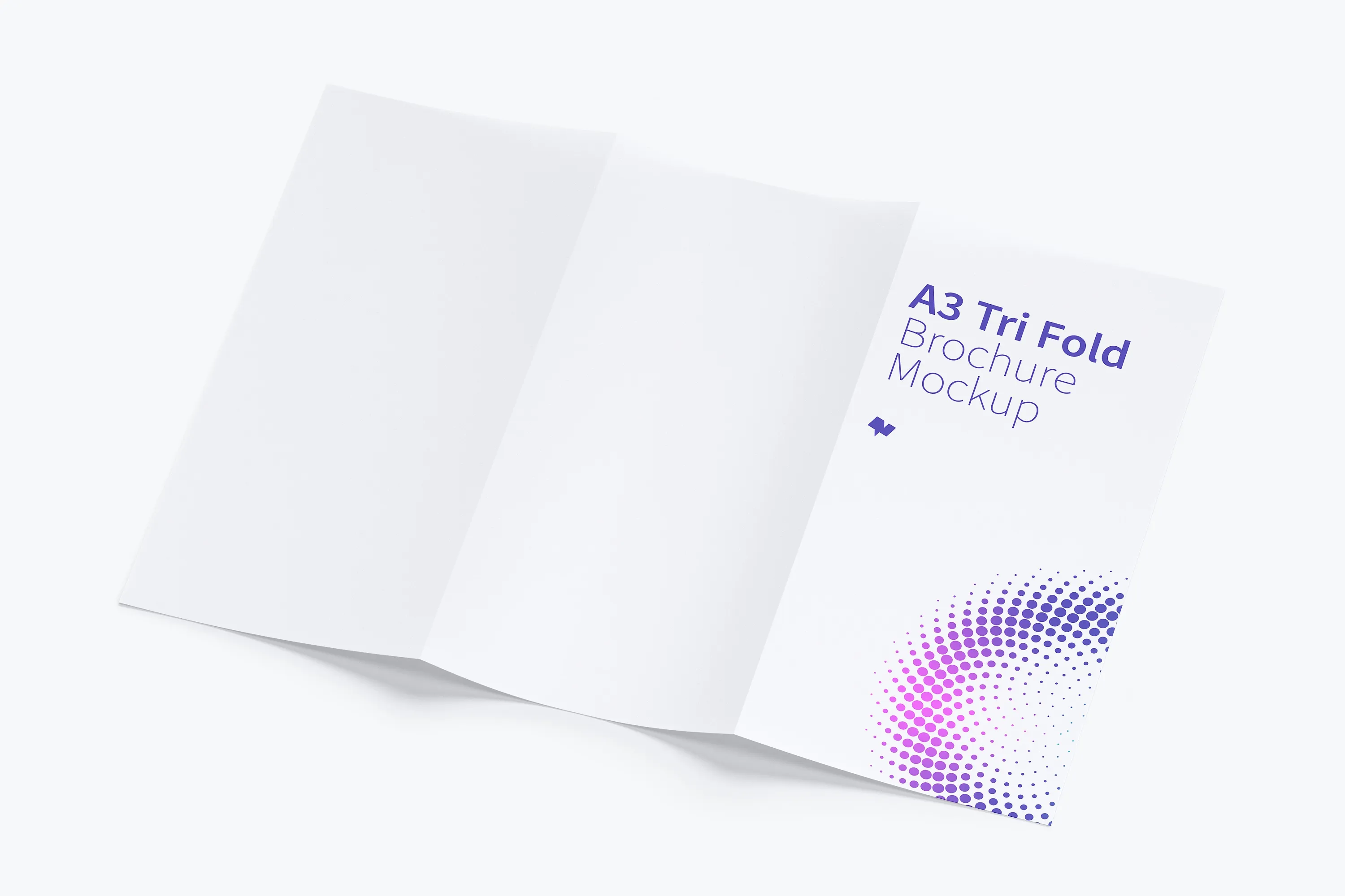 A3尺寸大小三折页企业传单手册设计样机02 A3 Trifold Brochure Mockup 02