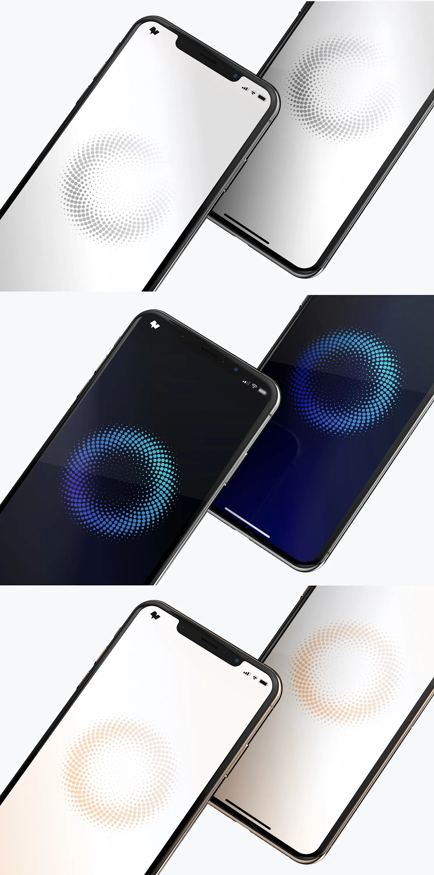 iPhone XS Max手机屏幕UI设计预览图样机模板 iPhone XS Max Mockup, Close Up插图(2)