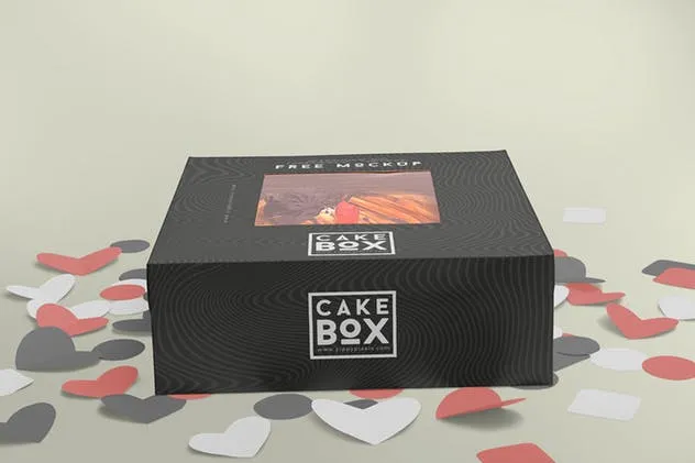 5款高端品牌蛋糕包装盒子样机 5 Lovely Cake Box Mockups插图(2)