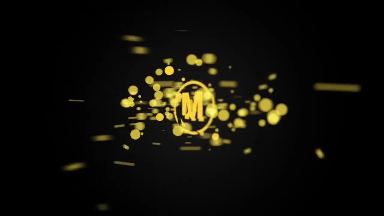 粒子灯光效果AE徽标展示模板