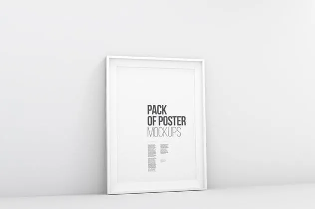 极简主义白色画框样机 Minimal Poster Mockups插图(2)
