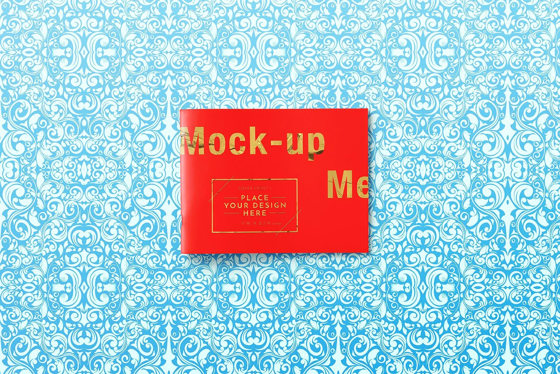 简约小册子样机模板 Landscape Brochure Mockups v.1插图(4)