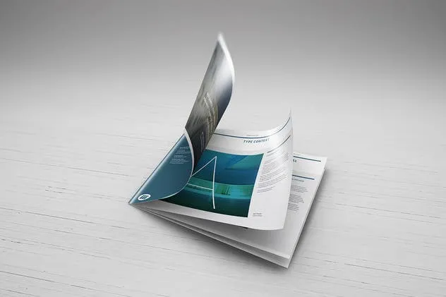 A4横向摄影画册宣传册样机 A4 Landscape Brochure Mockups插图(2)