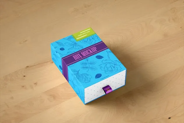 创意抽屉式礼品包装盒样机模板 Package Box Mock-Up插图(9)