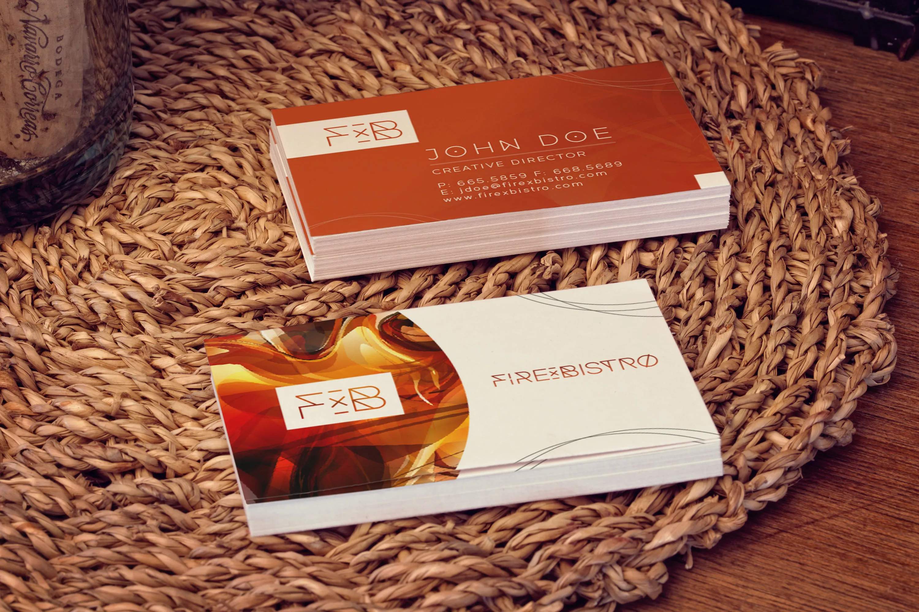 企业名片设计图预览样机模板01 Business Cards Mockup 01