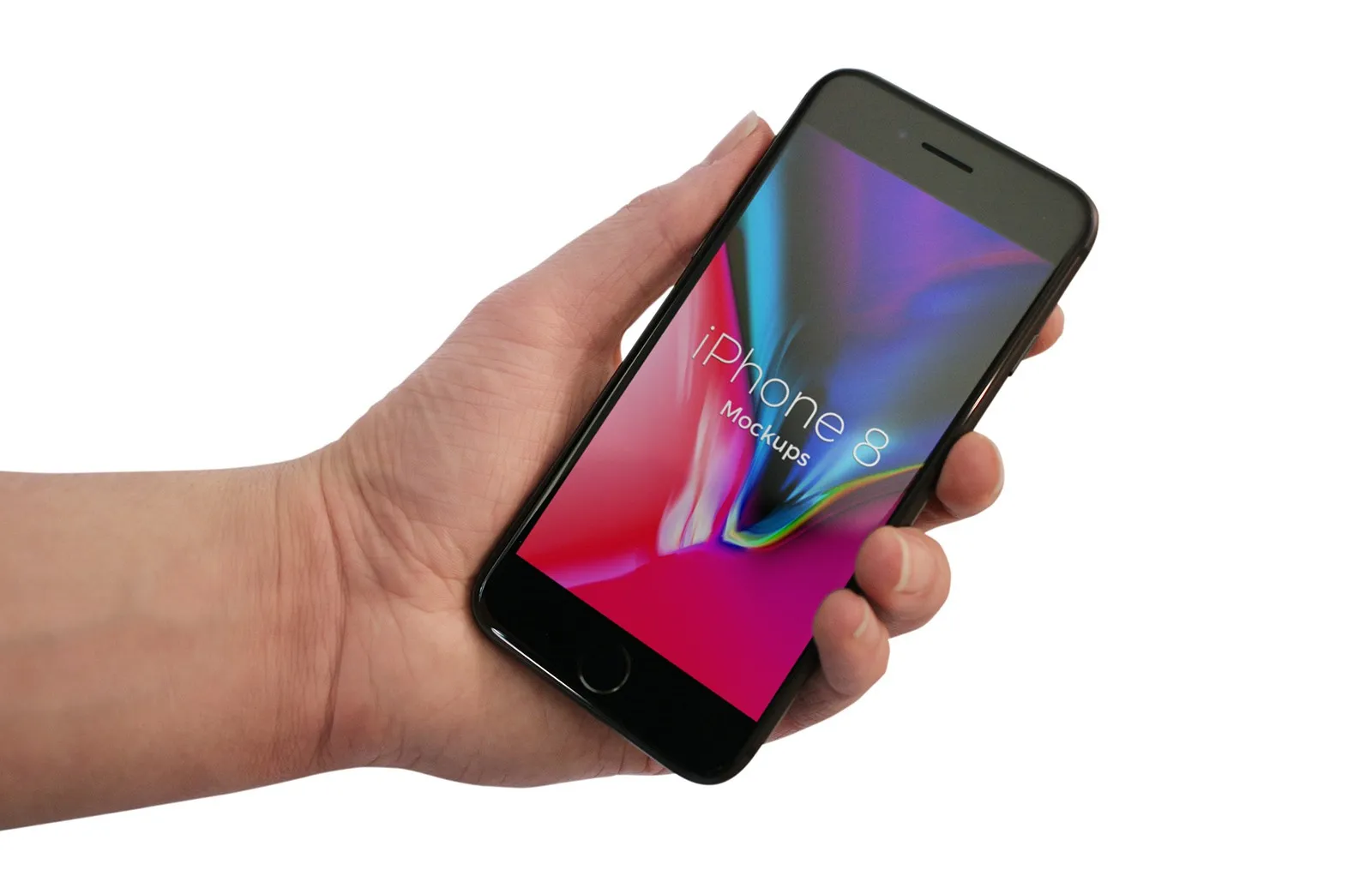 手持 iPhone 8 样机模板 iPhone 8 In Hand Mockups (PSD)插图(5)