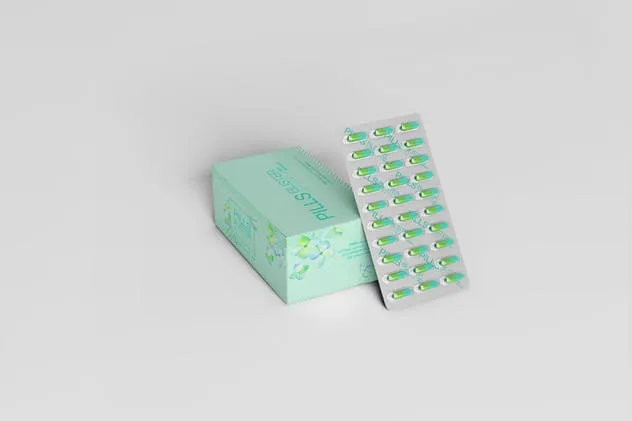 胶囊药物纸盒包装样机 Pills Blister/ Paper Box Mockup插图(10)