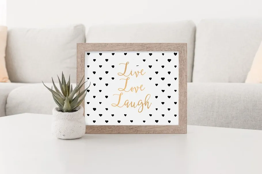 10款实木相框画框样机 10 Wooden Picture Frame Mockups插图(6)