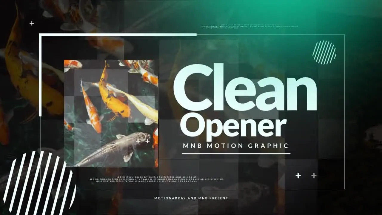 清洁动画开场白像素设计精选AE模板