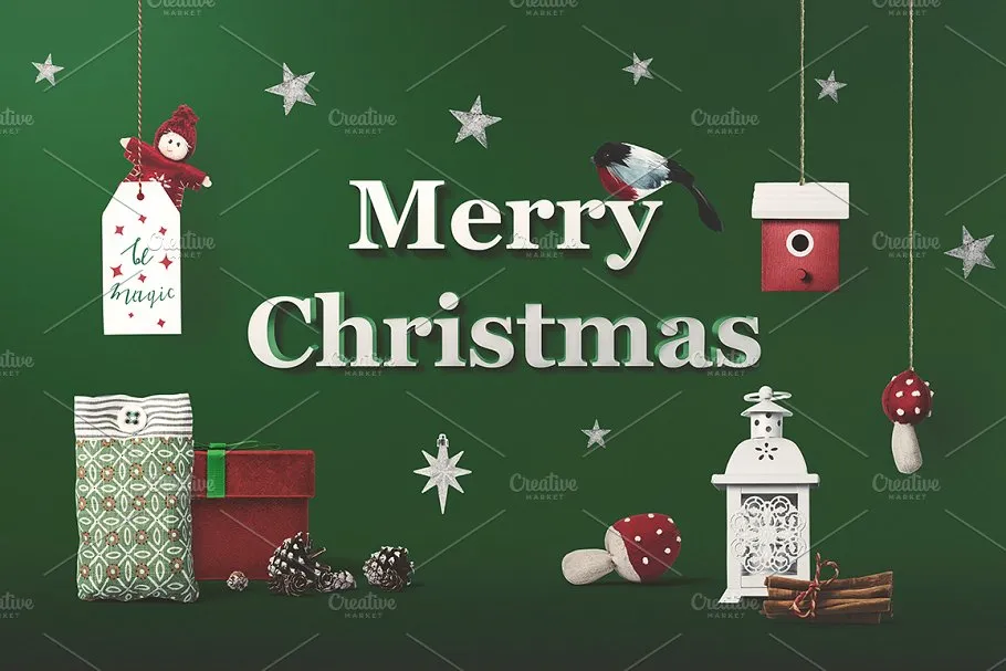 圣诞节主题场景样机模板集 Christmas Mockup Creator插图(3)