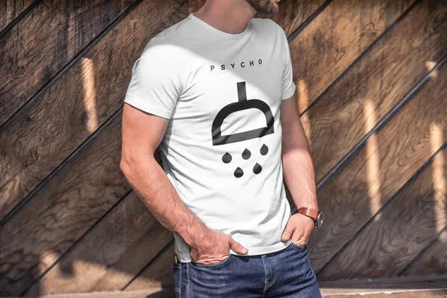 欧美模特T恤上身效果样机模板3 T-Shirt Mock-up 3插图(3)