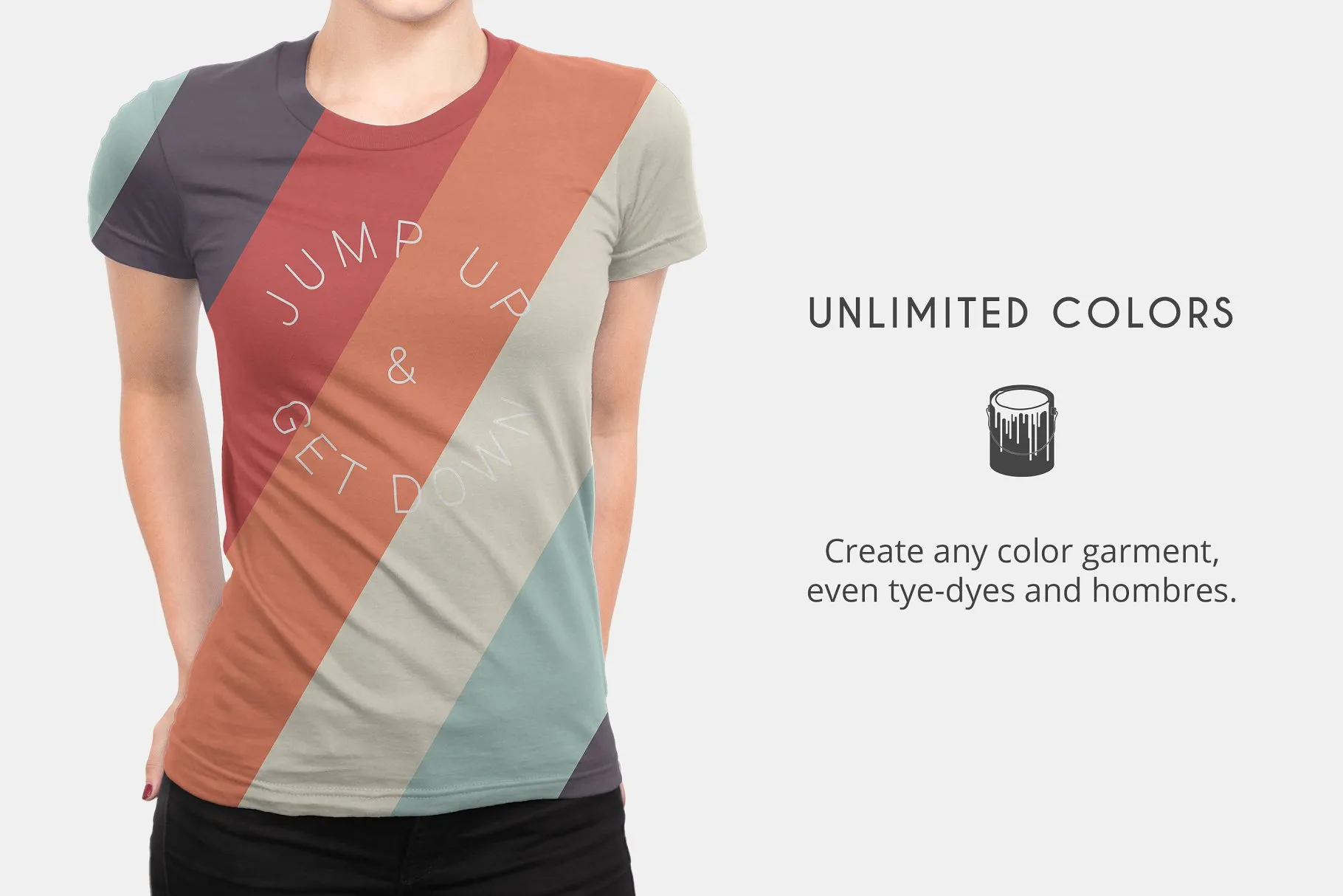 女士短袖图案T恤展示样机 Women’s T-Shirt Apparel Mockups插图(5)