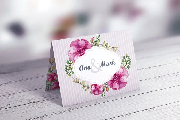 邀请函与贺卡样机模板v2 Invitation & Greeting Card MockUp vol.2插图(6)