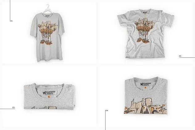 时尚印花T恤演示服装样机 Heather T-Shirt Presentation Mockup插图(3)