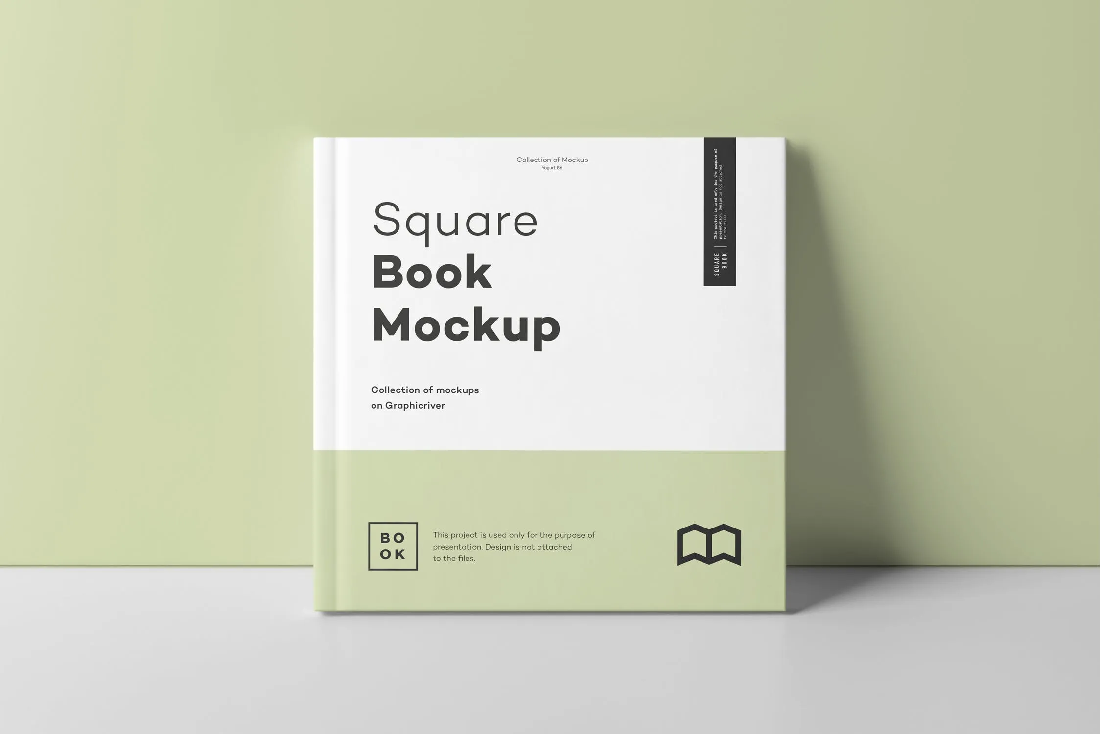 方形精装图书封面&内页版式设计预览样机 Square Book Mock up 2插图(9)