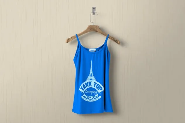 时尚女装印花背心服装样机 Women’s Tank Top Mockups插图(7)