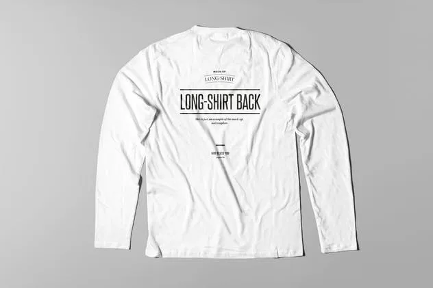 长袖T恤样机模板 Long Shirt Mock-up插图(4)