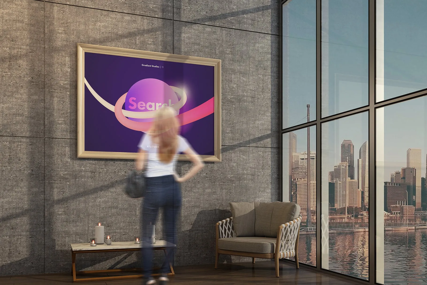 挂墙画框画廊展览样机模板素材3 Gallery Mockup 3插图(12)