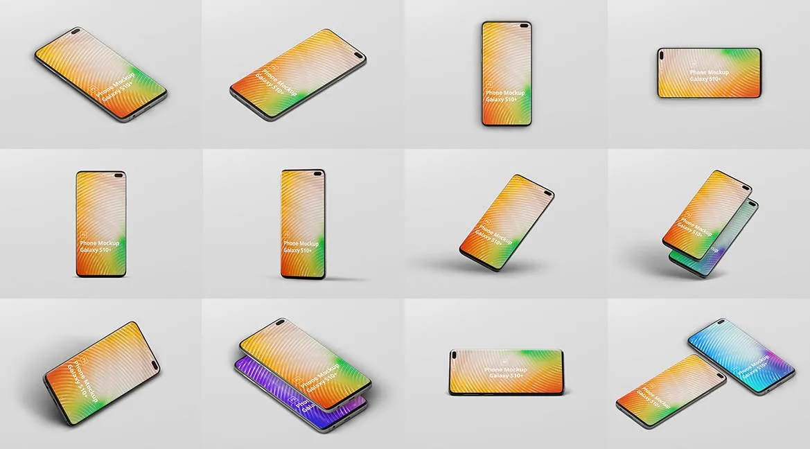 三星Galaxy S10 Plus手机APP UI样机展示模型mockups插图(11)