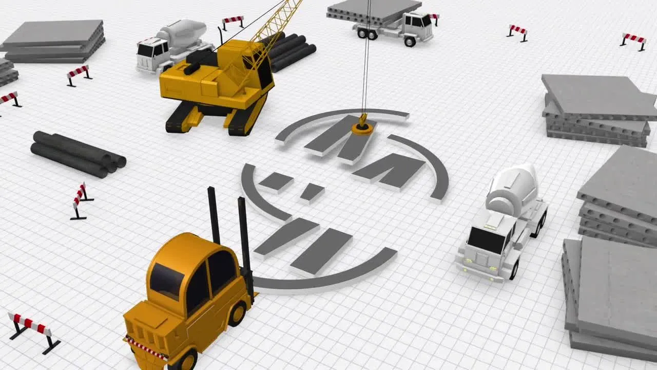 3D动态动画建筑搭建logo展示像素设计精选AE模板