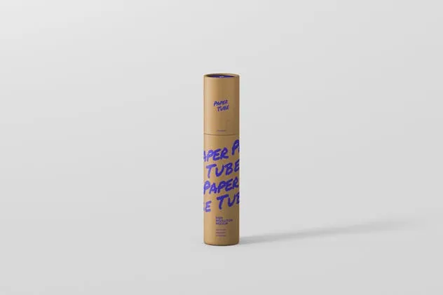 中小尺寸纸筒包装样机 Paper Tube Mockup – Slim Medium Size插图(1)