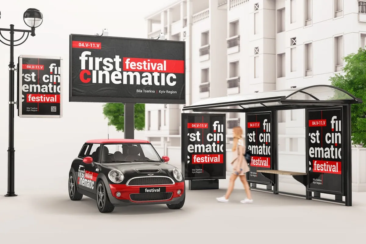 户外海报广告样机展示模板 Outdoor Advertising Mockup插图