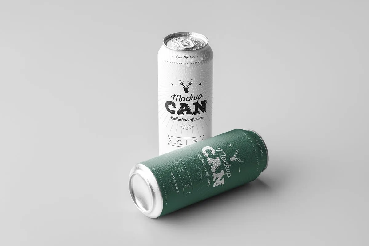 啤酒饮料罐头外观样机模板04 Can Mock-up 4
