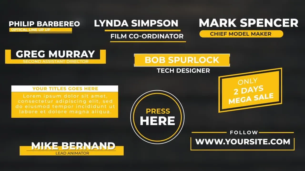 10个简单设计全屏标题动画像素设计精选AE模板