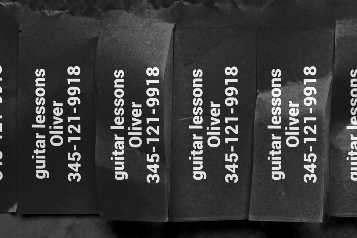 可撕下联系方式的海报设计张贴效果图样机 Tear-off Ad Mockup插图(5)