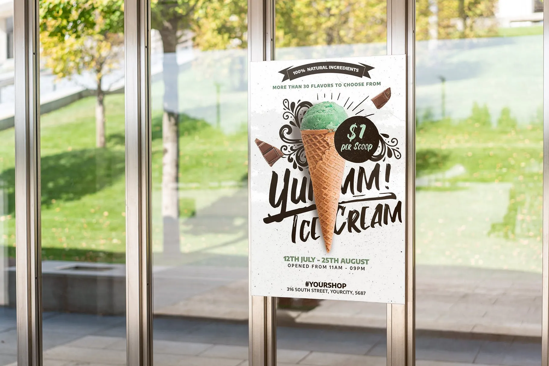 海报户外张贴效果展示样机素材库精选 Outside Poster Mock-Up’s插图(1)