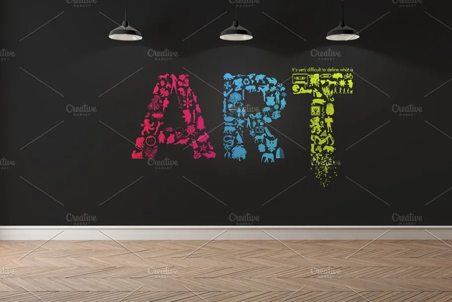 10款室内灯光墙纸墙艺术品场景样机 10 x Simple Interior Backgrounds 01插图(8)