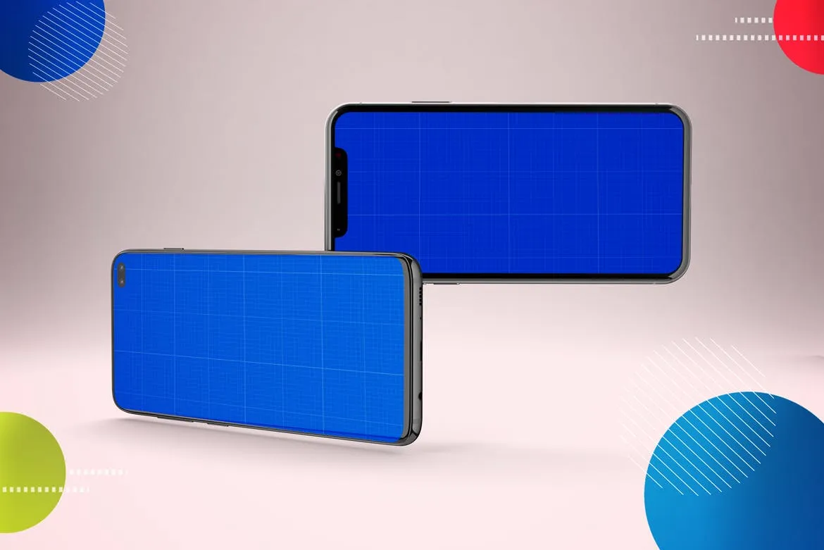 抽象背景iOS/Android手机样机模板 Abstract IOS & Android插图(11)