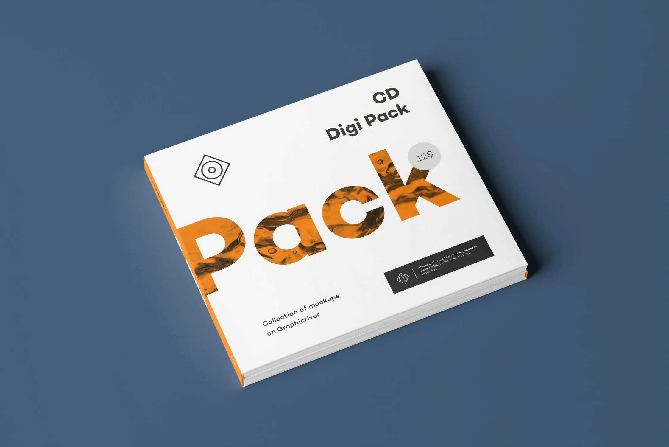 CD光碟封面&包装盒设计图素材库精选模板v8 CD Digi Pack Mock-up 8插图(10)