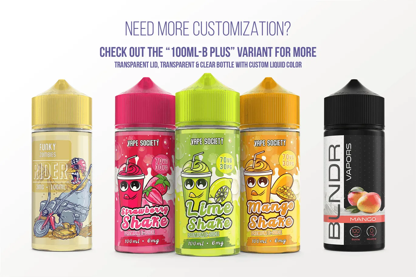 果味型电子烟烟油瓶外观设计模板 eLiquid Bottle Mockup v 100ml-B插图(8)