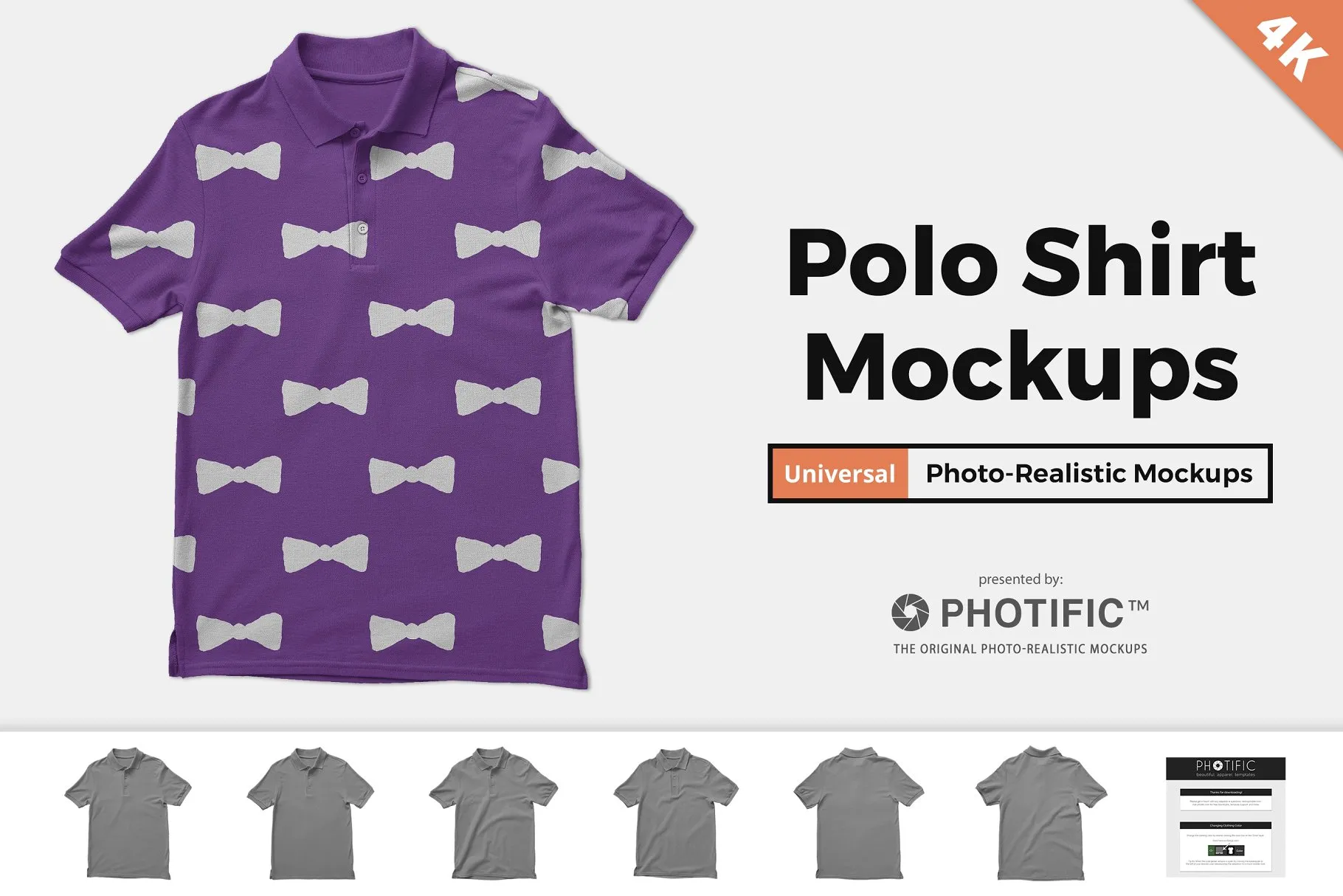 经典保罗T恤衬衫样机 Polo Shirt Mockups插图
