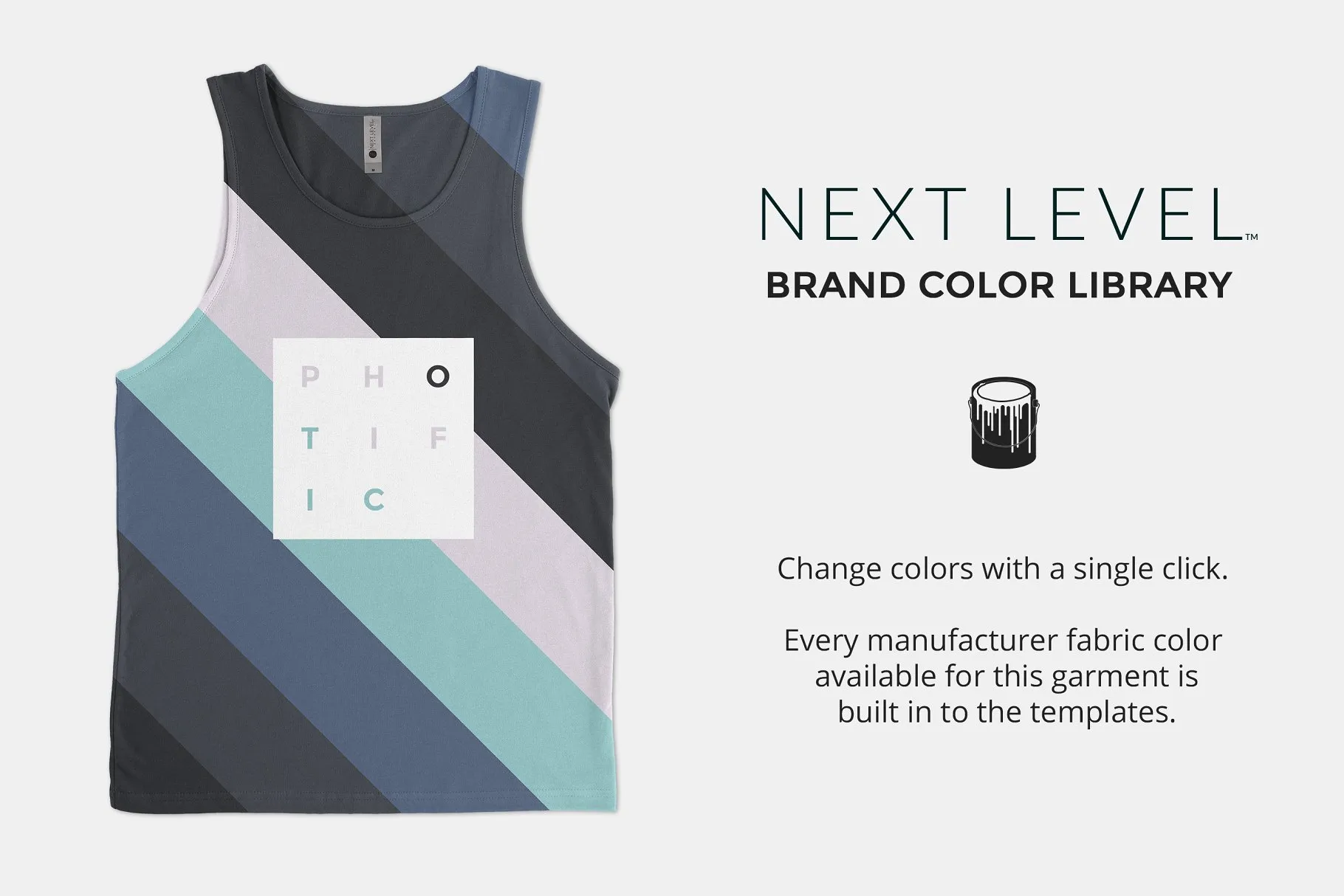 男士背心样机模板 Next Level 3633 Men’s Jersey Tank插图(4)