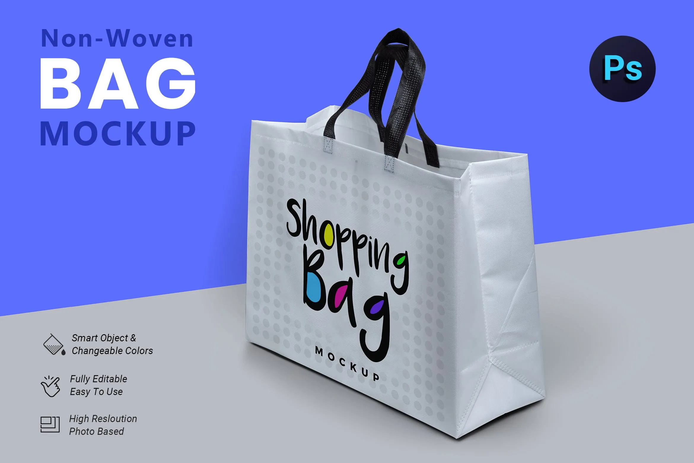无纺布购物袋外观设计图像素设计精选 Non Woven Bag Mockup