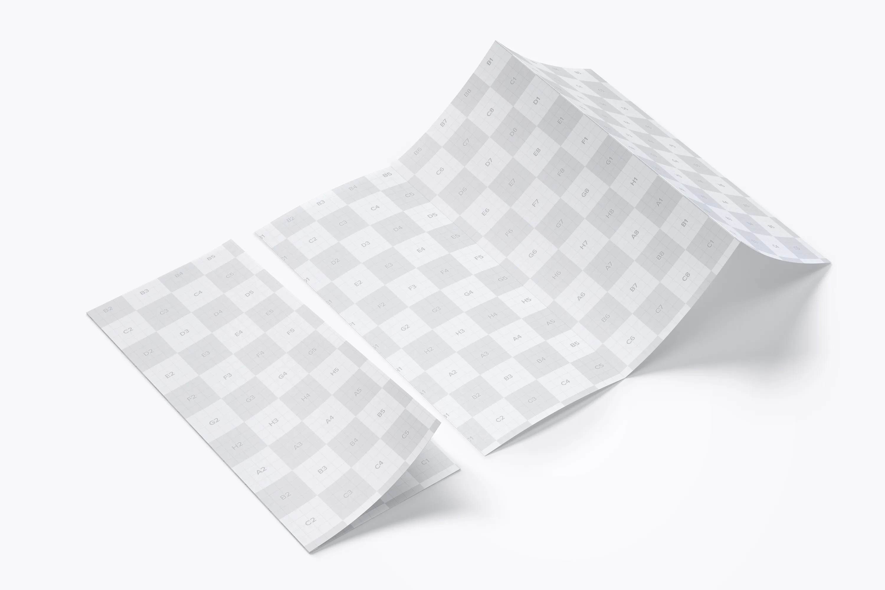 信纸尺寸三折页传单小册子设计样机06 Letter Z Fold Brochure Mockup 06插图(1)