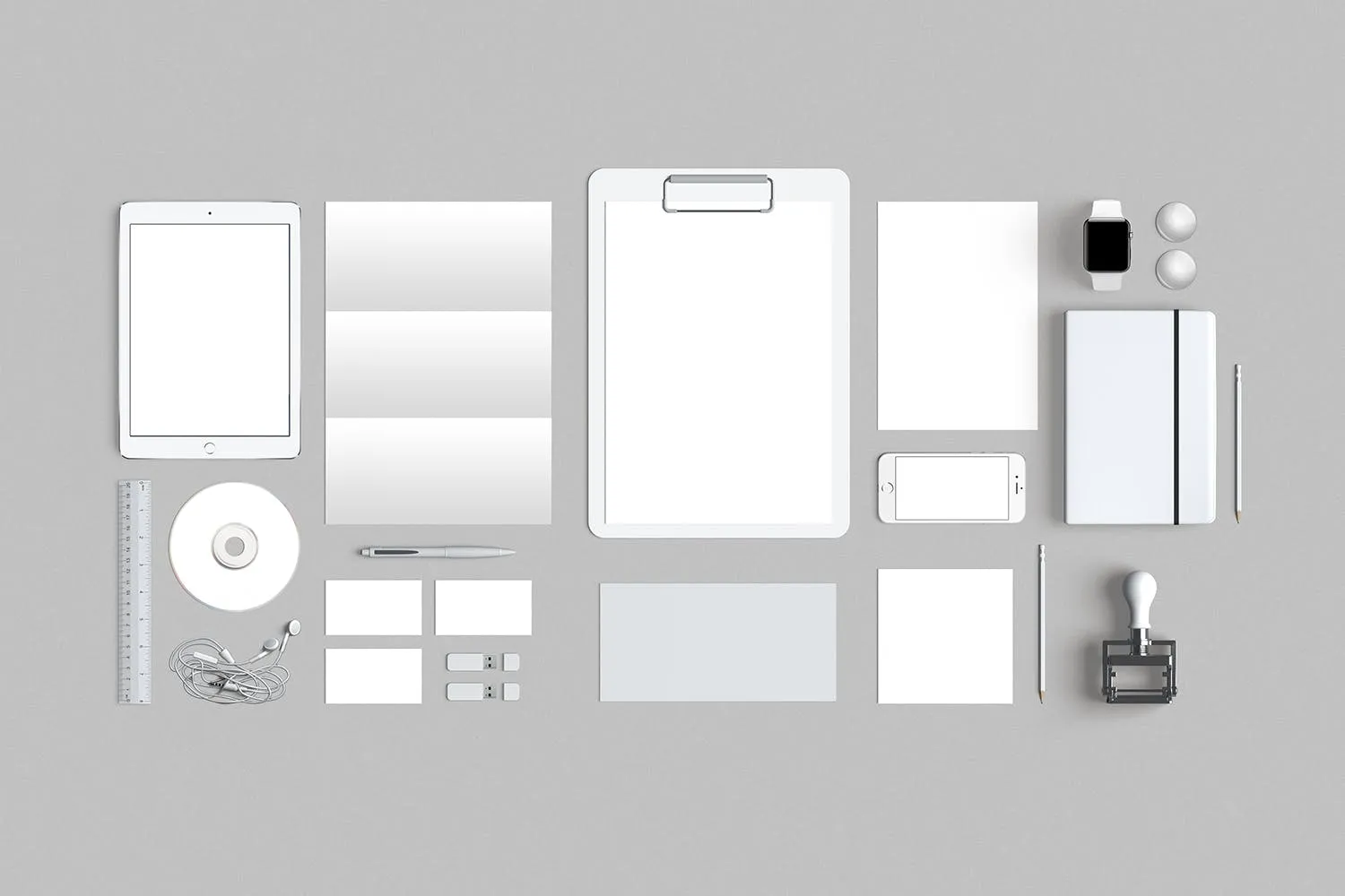 品牌VI标识设计企业办公文具素材库精选模板08 Brand Identity / Stationery Mockup 08插图(1)