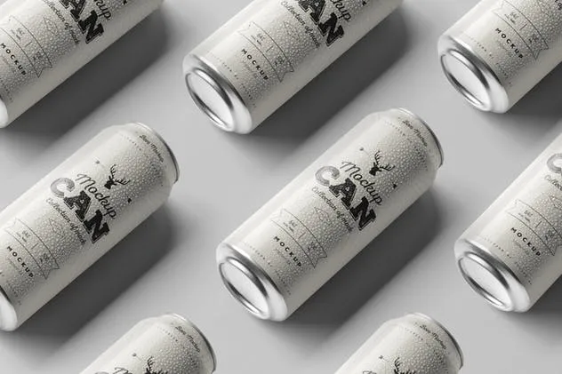 啤酒饮料罐头外观样机模板04 Can Mock-up 4插图(8)